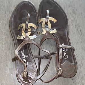 Authentic Chanel thong sandals